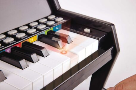 Learn With Lights Black Piano with Stool