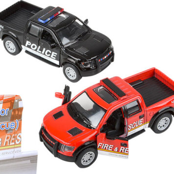 5" Die-cast Pull Back 2013 Ford F-150 Police or Fire