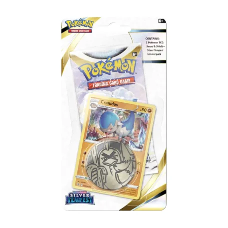 Pokemon Sword & Shield Set 12: Silver Tempest Blister with Card - Cranidos
