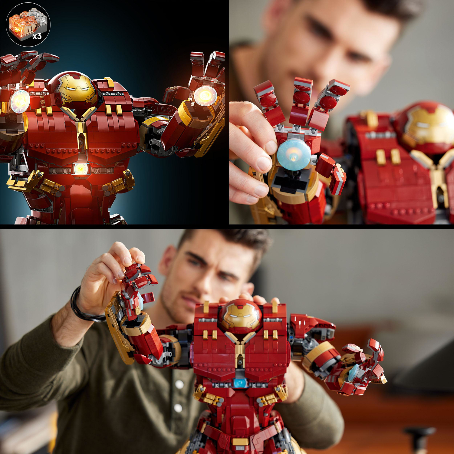 Suit up with this incredible Lego Marvel Hulkbuster set
