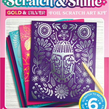 Scratch & Shine Foil Scratch Art Kit - Glorious Garden