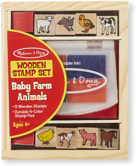 Wooden Stamp Set - Baby Farm Animals