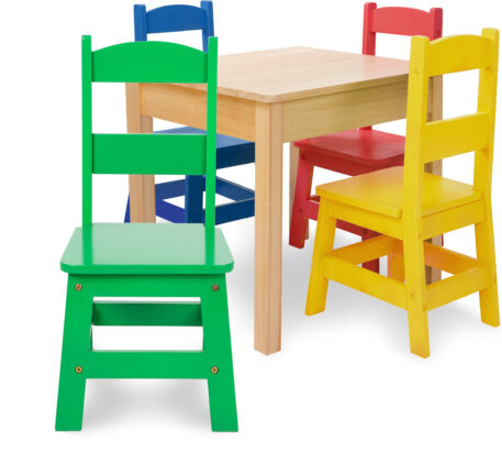 Table & 4 Chairs - Primary Colors