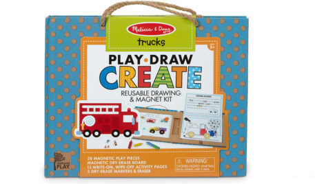 Natural Play: Play, Draw, Create Reusable Drawing & Magnet Kit - Trucks