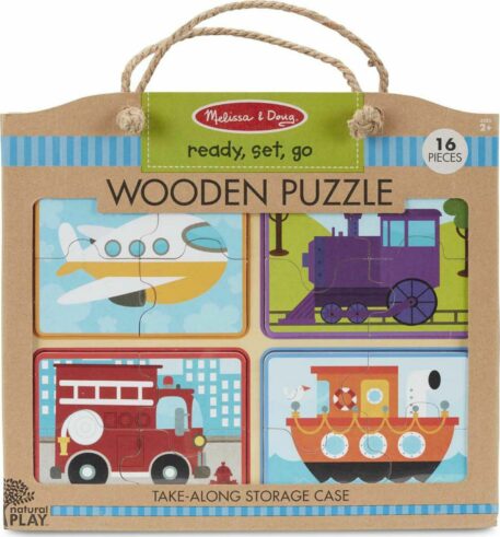Natural Play Wooden Puzzle: Ready, Set, Go