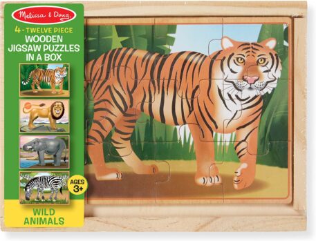 Wild Animals Jigsaw Puzzles in a Box