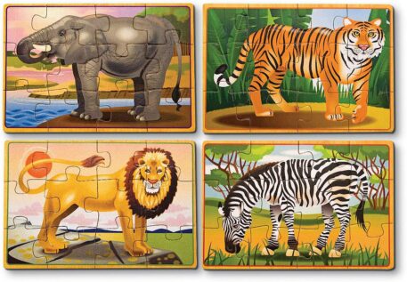 Wild Animals Jigsaw Puzzles in a Box