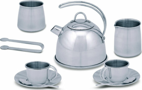 Stainless Steel Tea Set and Storage Stand
