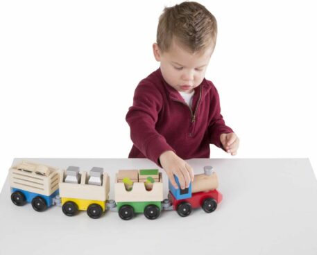 Wooden Farm Train Toy Set
