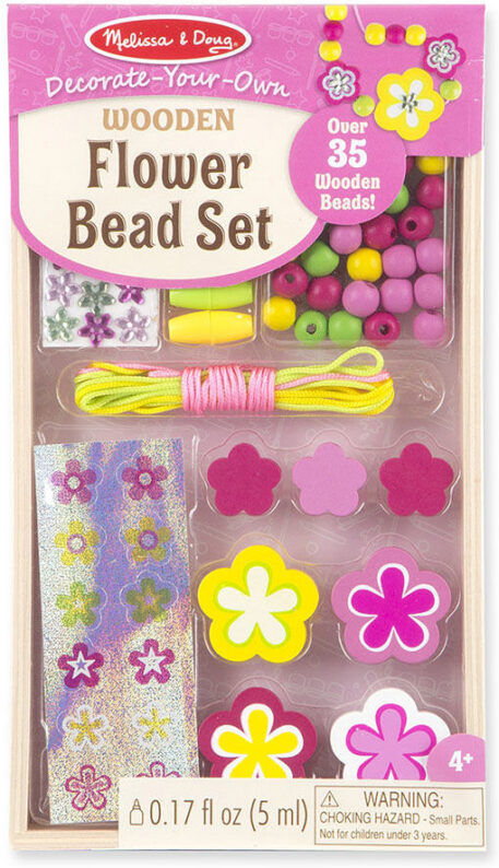 Decorate-Your-Own Wooden Flower Bead Set
