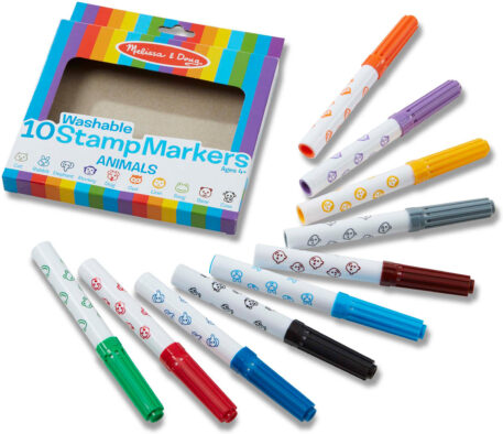 10 Washable Stamp Markers - Animals