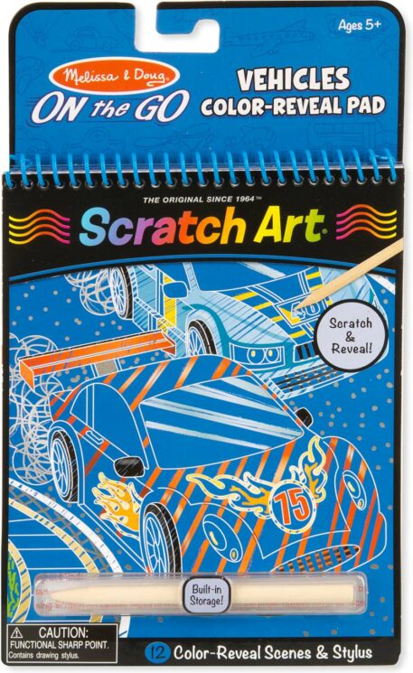 On the Go Scratch Art Color Reveal Pad - Vehicles