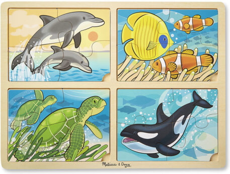 4-in-1 Jigsaw Puzzle - Sea Life