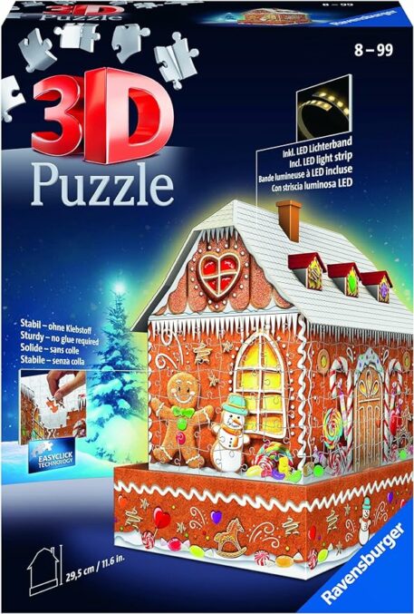 216pc 3D Gingerbread House Night Edition